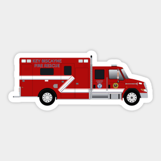 Key Biscayne Fire Rescue Ambulance Sticker